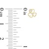 Child's Cubic Zirconia Clover Stud Earrings in 10K Gold