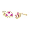 Child's Red Cubic Zirconia Ladybug Stud Earrings in 10K Gold