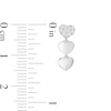Thumbnail Image 2 of Child's Cubic Zirconia Three Hearts Drop Earrings in Sterling Silver