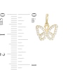 Thumbnail Image 2 of Child's Cubic Zirconia Butterfly Outline Necklace Charm in 10K Gold