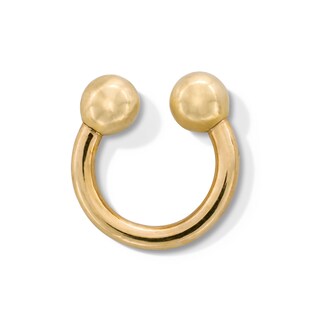 10K Solid Gold Ball Horseshoe