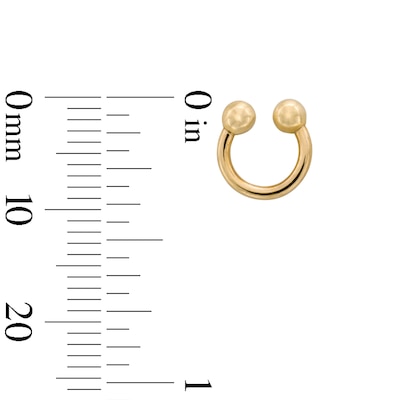 10K Solid Gold Ball Horseshoe