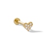 Thumbnail Image 0 of 14K Gold Tube CZ Pavé Heart Stud - 18G 5/16"