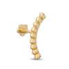 019 Gauge Spiked Bead Curved Cartilage Barbell in 14K Gold