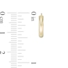 Child's 2.5 x 13mm Endless Hoop Earrings in 14K Tube Hollow Gold