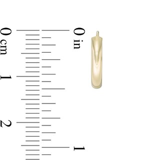 Child's 2.5 x 13mm Endless Hoop Earrings in 14K Tube Hollow Gold