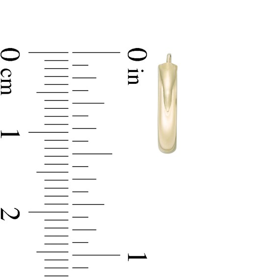 Child's 2.5 x 13mm Endless Hoop Earrings in 14K Tube Hollow Gold
