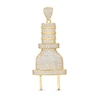 Cubic Zirconia Electrical Plug Necklace Charm in 10K Gold