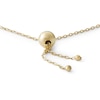 Thumbnail Image 2 of Made in Italy Sideways Virgin Mary Medallion and Cross Bead Station Bolo Bracelet in 10K Gold - 10"