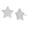 Thumbnail Image 0 of Cubic Zirconia Composite Puff Star Stud Earrings in Sterling Silver