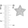 Thumbnail Image 1 of Cubic Zirconia Composite Puff Star Stud Earrings in Sterling Silver