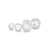 Thumbnail Image 1 of 016 Gauge Graduated Glass Four Stone Curved Cartilage Barbell in Stainless Steel