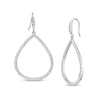 Thumbnail Image 1 of Cubic Zirconia Open Teardrop Earrings in Sterling Silver