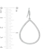 Thumbnail Image 1 of Cubic Zirconia Open Teardrop Earrings in Sterling Silver