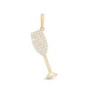 Thumbnail Image 1 of Cubic Zirconia Composite Champagne Flute Necklace Charm in 10K Gold