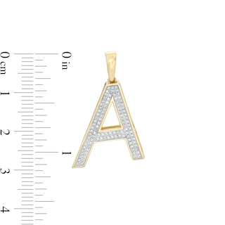 1/5 CT. T.W. Diamond "A" Necklace Charm in 10K Gold