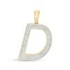 Thumbnail Image 0 of 1/5 CT. T.W. Diamond "D" Necklace Charm in 10K Gold