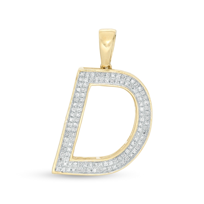 1/5 CT. T.W. Diamond "D" Necklace Charm in 10K Gold
