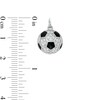 Thumbnail Image 1 of Cubic Zirconia and Black Enamel Soccer Ball Necklace Charm in Sterling Silver