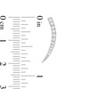 Thumbnail Image 2 of Cubic Zirconia Graduated Curve Crawler Earrings in Sterling Silver