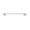Thumbnail Image 1 of 014 Gauge Cubic Zirconia Spike Ends Industrial Barbell in Stainless Steel