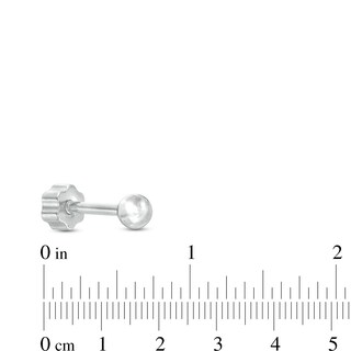 018 Gauge Marquise and Round Cubic Zirconia Bead Frame Dangle Three Piece Cartilage Barbell Set in Stainless Steel