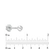 018 Gauge Marquise and Round Cubic Zirconia Bead Frame Dangle Three Piece Cartilage Barbell Set in Stainless Steel