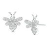 Thumbnail Image 1 of Cubic Zirconia Bumblebee Stud Earrings in Sterling Silver