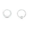 Thumbnail Image 1 of 016 Gauge 3mm Cubic Zirconia Two Piece Captive Bead Ring and Hoop Set in Stainless Steel - 3/8"