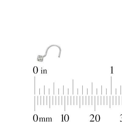 Semi-Solid Stainless Steel CZ Three Piece Nose Stud Set