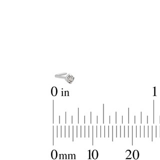 Semi-Solid Stainless Steel CZ Three Piece Nose Stud Set