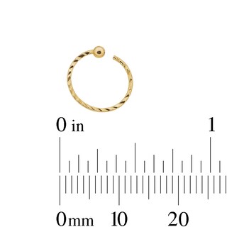Sterling Silver Textured Captive Bead Three Piece Nose Ring Set - 22G