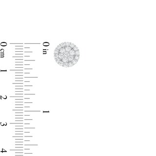Cubic Zirconia Frame Flower Cluster Stud Earrings in Sterling Silver