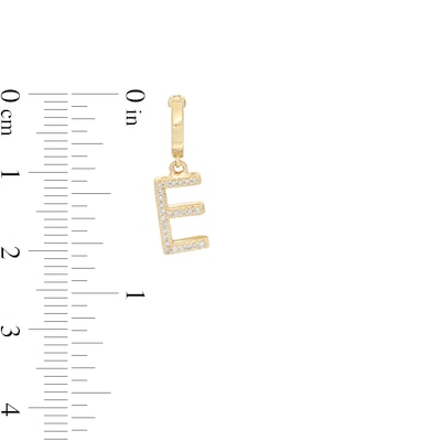 1/20 CT. T.W. Diamond "E" Necklace Charm in 10K Gold