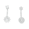 Thumbnail Image 1 of 014 Gauge Cubic Zirconia Flower and Textured Frame Circle Two Piece Belly Button Ring in Stainless Steel and Brass