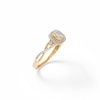 Thumbnail Image 2 of 1/5 CT. T.W. Composite Diamond Cushion Frame Twist Shank Vintage-Style Promise Ring in 10K Gold
