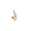 Thumbnail Image 0 of 14K Gold Tube CZ Five-Stone Marquise Stud - 18G 5/16"