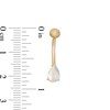 Thumbnail Image 2 of 014 Gauge Pear-Shaped Iridescent Cubic Zirconia Belly Button Ring in 10K Gold
