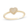 1/20 CT. T.W. Heart-Shaped Composite Diamond Frame Ring in 10K Gold