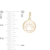 Thumbnail Image 2 of Child's Paw Print Cutout Necklace Charm in 10K Gold