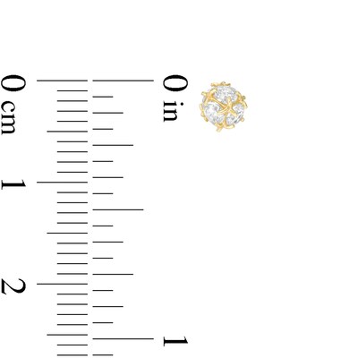 Child's Cubic Zirconia Ball Stud Earrings in 14K Gold