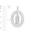 Thumbnail Image 1 of Virgin Mary Oval Frame Vintage-Style Necklace Charm in Sterling Silver