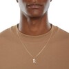 Thumbnail Image 4 of Cubic Zirconia "K" Initial with Tilted Crown Necklace Charm in 10K Solid Gold