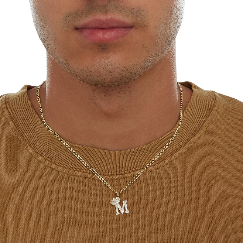 V Initial Pendant in 10kt Yellow Gold