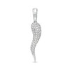 Thumbnail Image 1 of Cubic Zirconia Italian Horn Necklace Charm in Sterling Silver