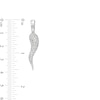 Thumbnail Image 2 of Cubic Zirconia Italian Horn Necklace Charm in Sterling Silver