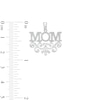 Thumbnail Image 2 of Cubic Zirconia &quot;MOM&quot; Filigree Swirl Necklace Charm in Sterling Silver