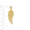 Cubic Zirconia Angel Wing Necklace Charm in 10K Gold