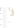 Thumbnail Image 2 of Cubic Zirconia Number "3" Necklace Charm in 10K Gold