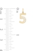 Thumbnail Image 2 of Cubic Zirconia Number "5" Necklace Charm in 10K Gold